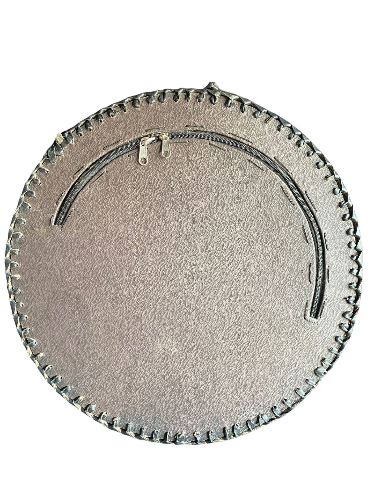 16 Inch African Beaded-Leather Mirror Holder(Brown)