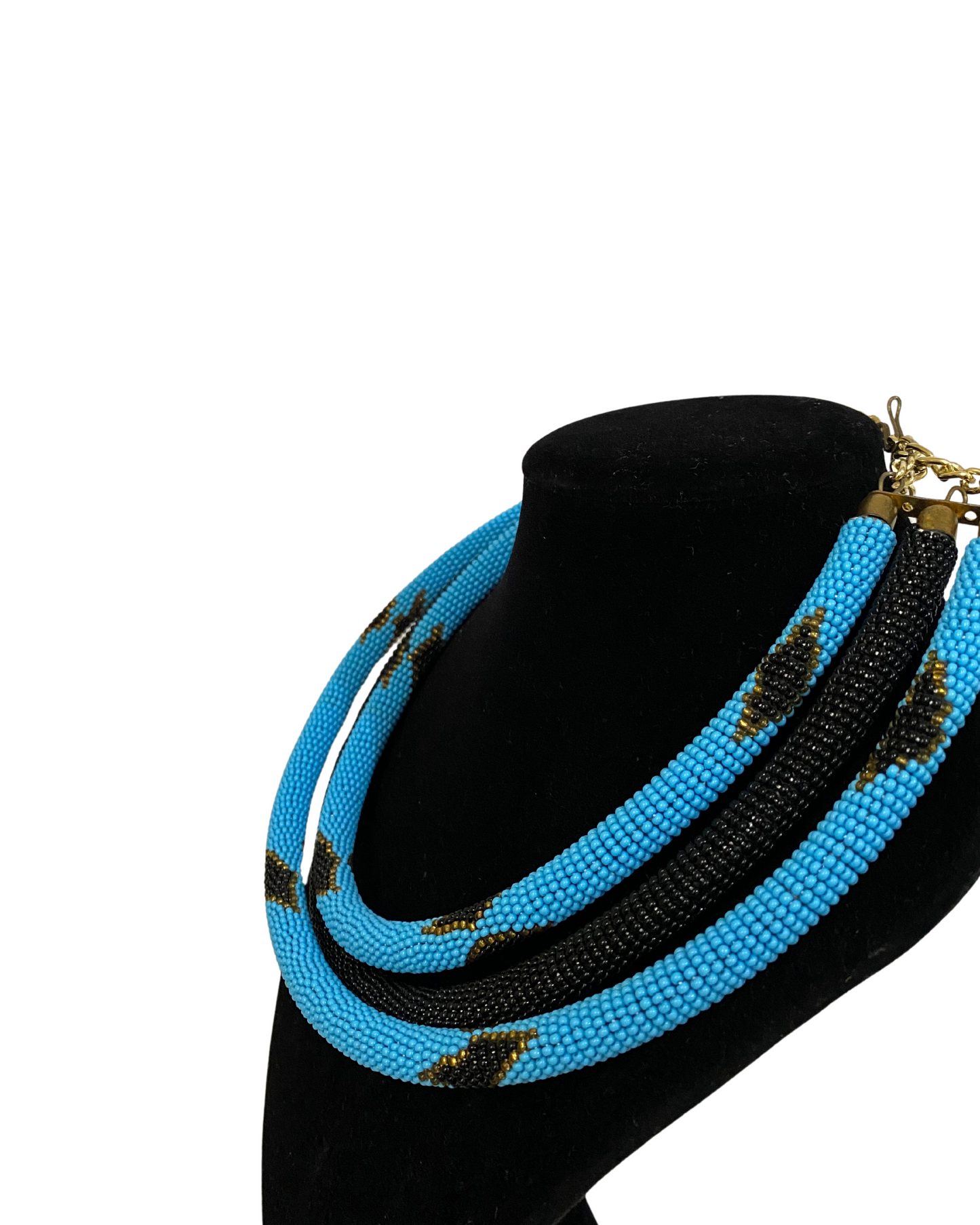African 3 in 1 Beaded Necklace