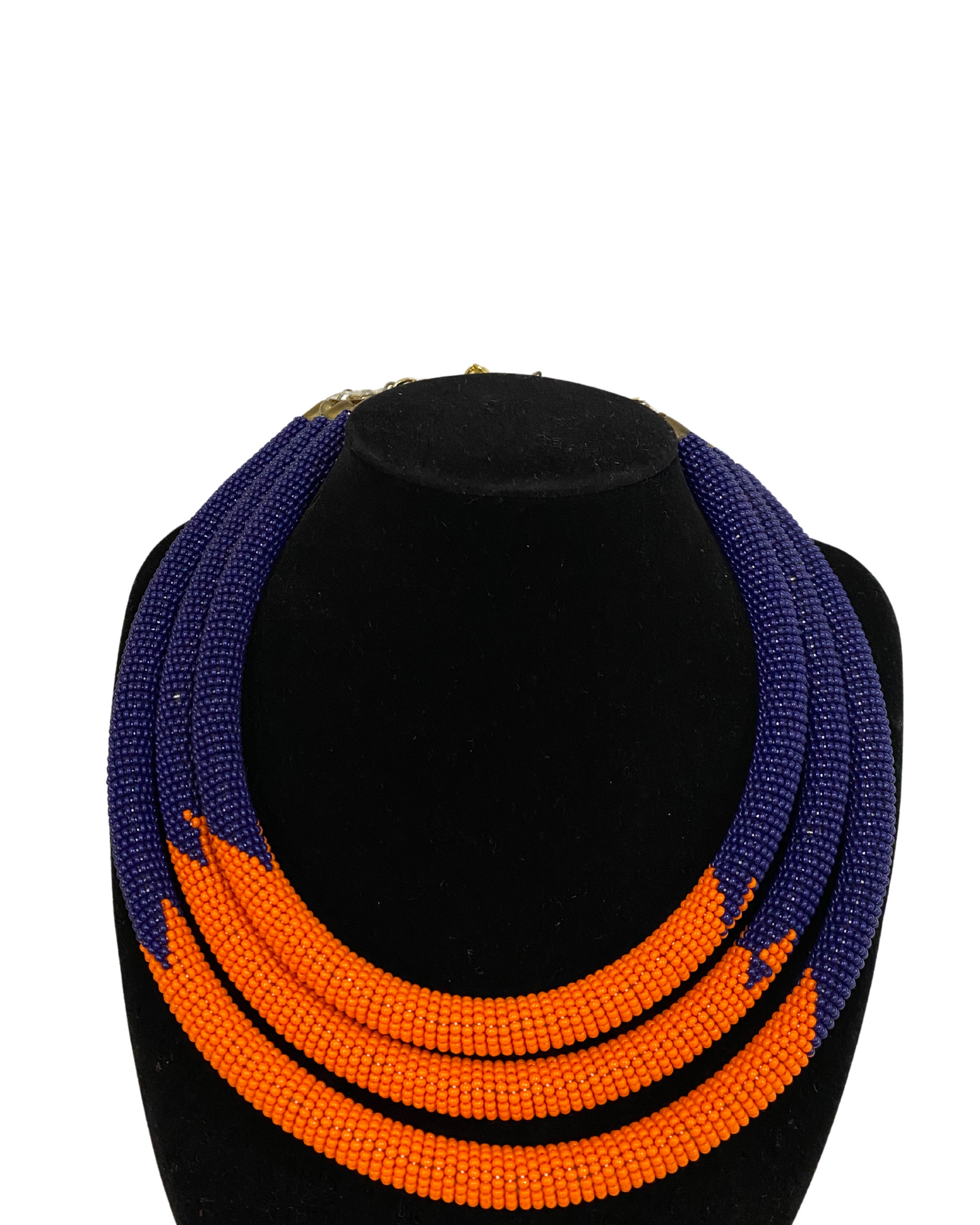 African 3 in 1 Beaded Necklace