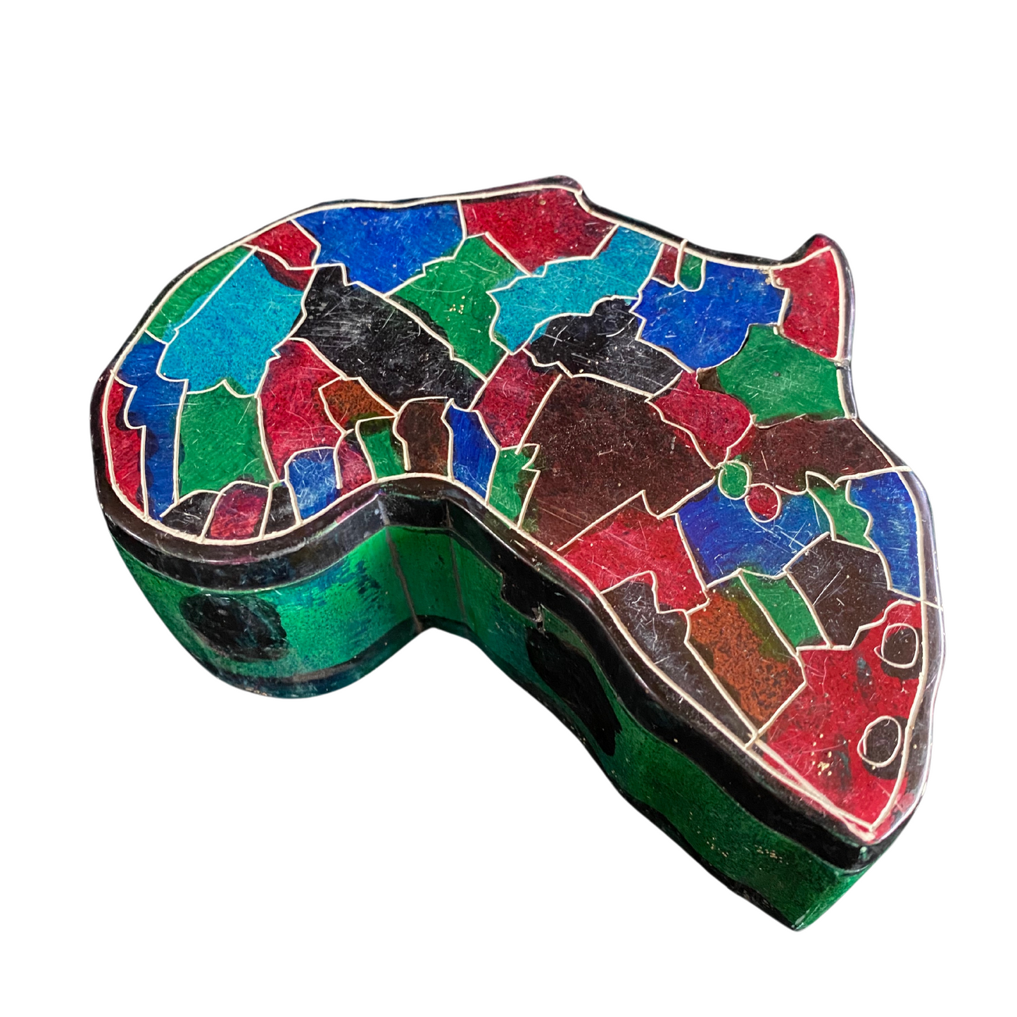 Unique African Shape Soapstone Storage