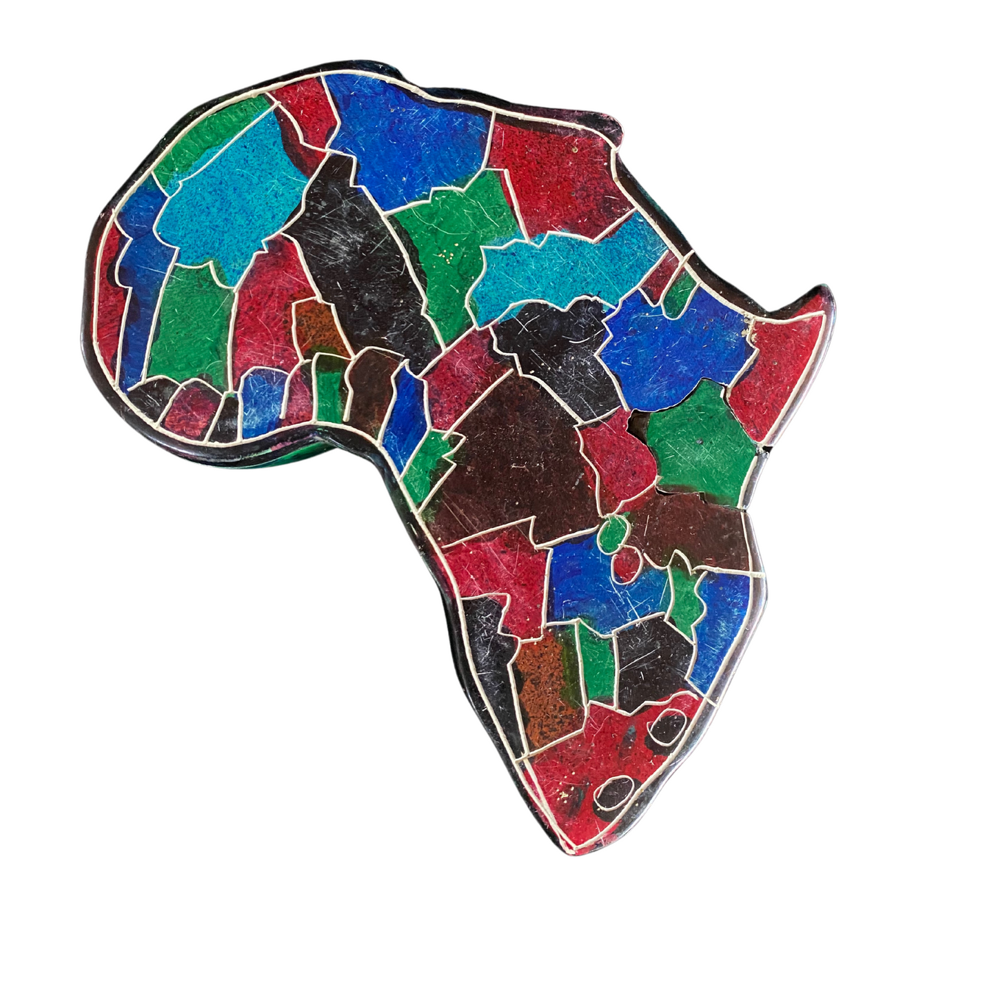 Unique African Shape Soapstone Storage