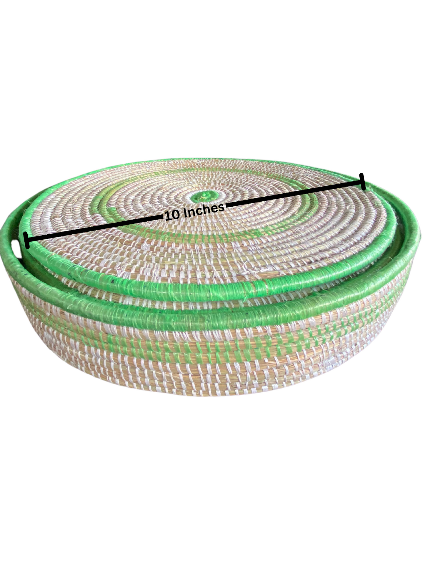 6 Green African Rwandan Table Mats