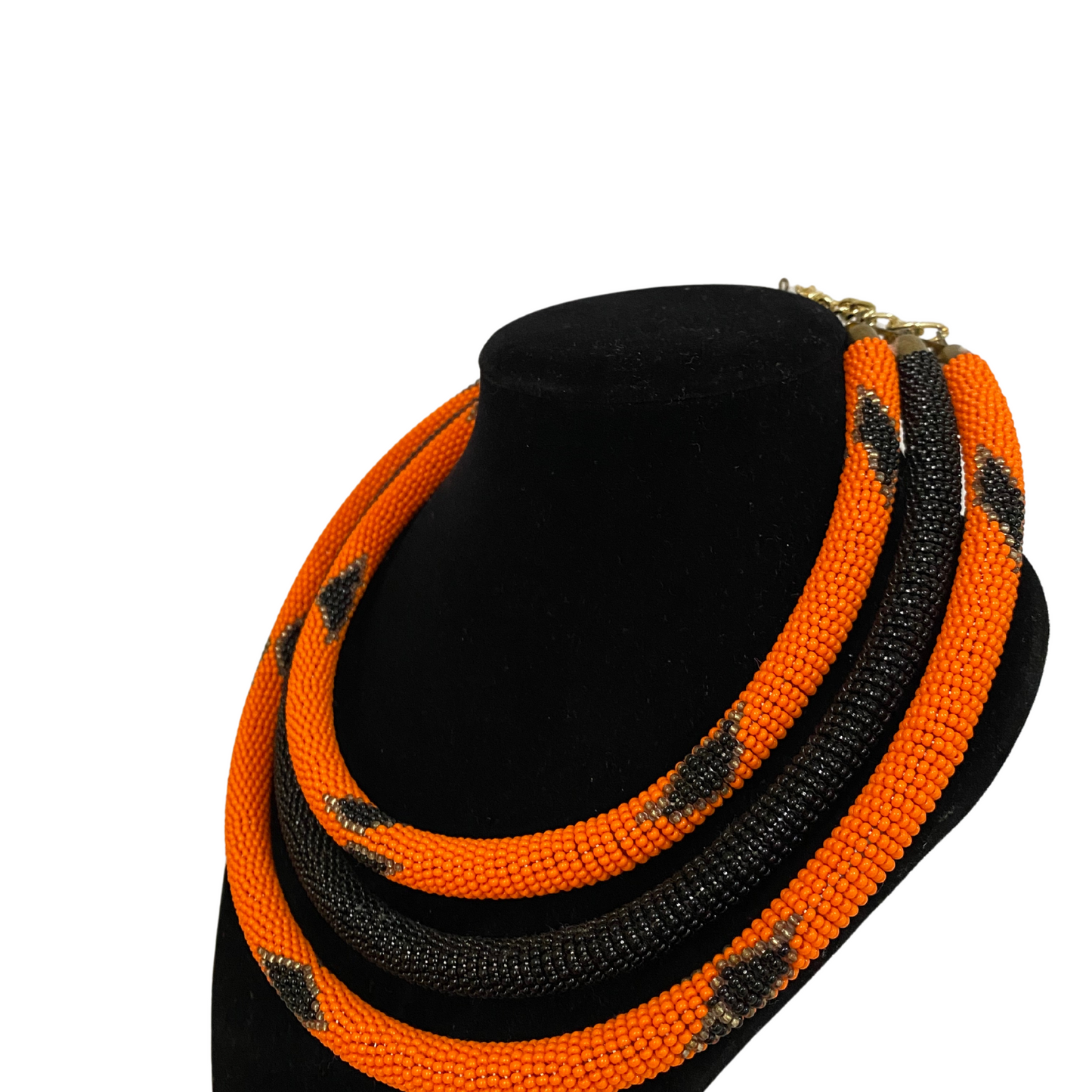 African 3 in 1 Beaded Necklace