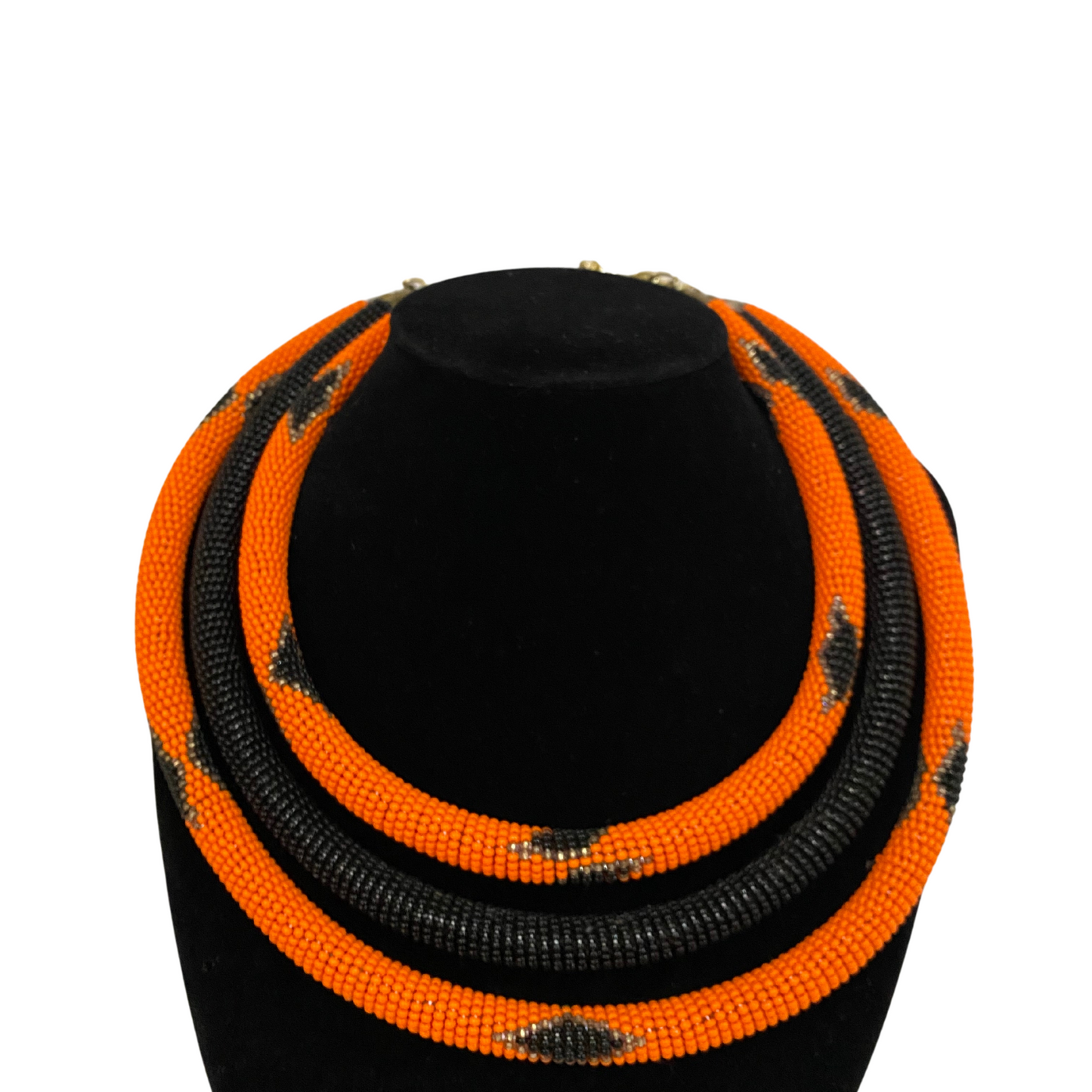 African 3 in 1 Beaded Necklace