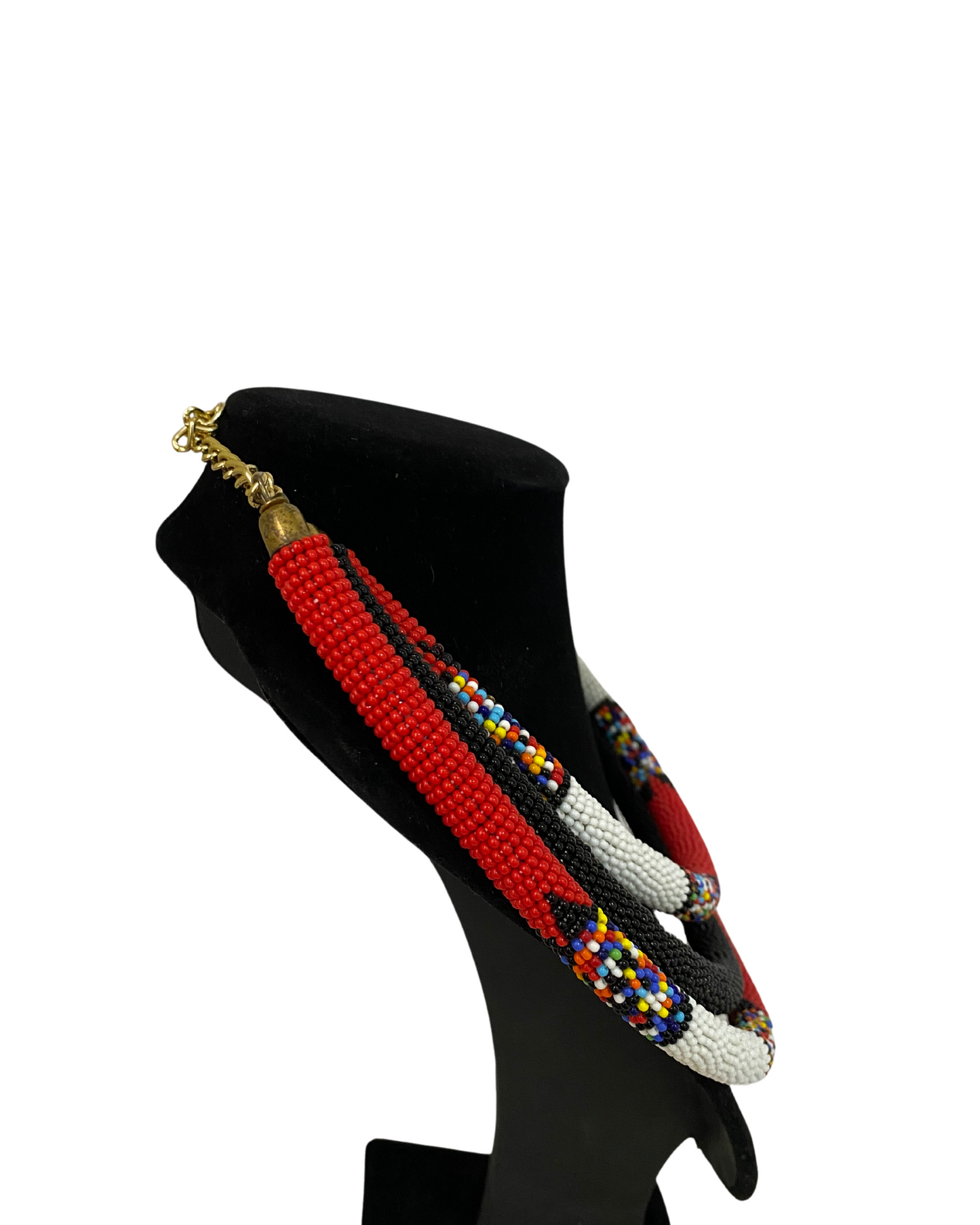 African 3 in 1 Beaded Necklace