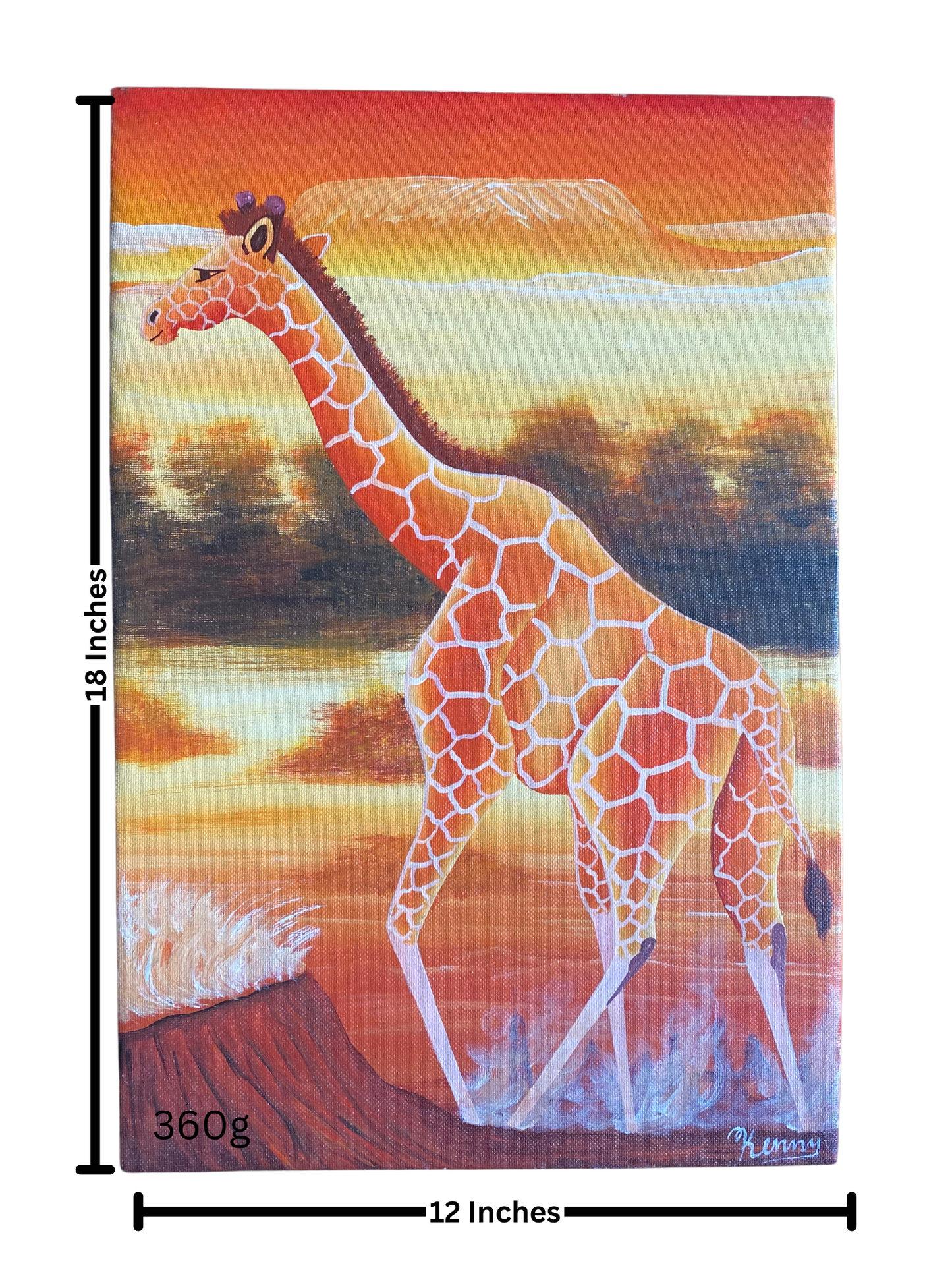 African Colorful Partially Painted Portrait