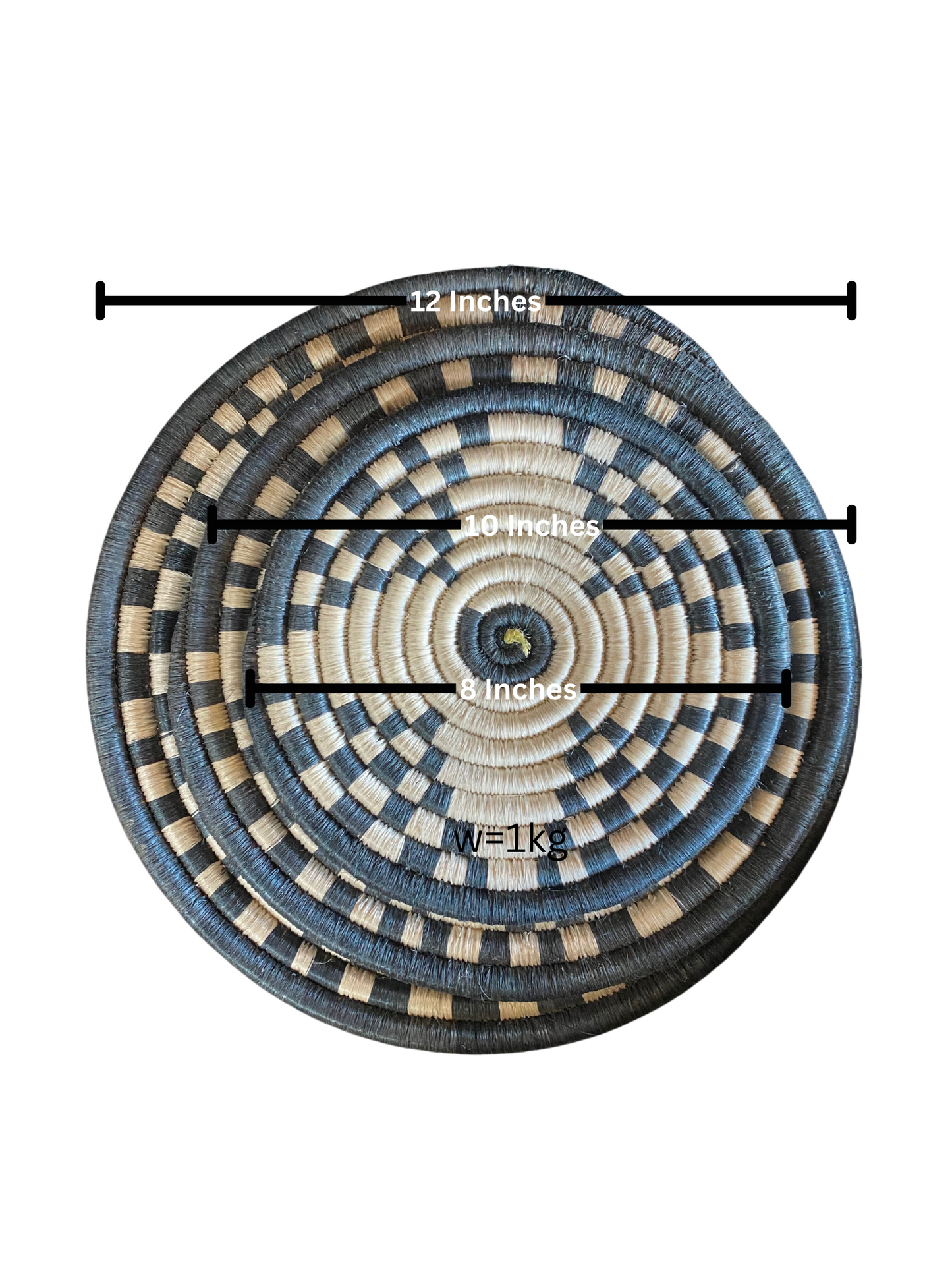 Triple Set African Rwandan Sisal Wall Decor (Available On Order)