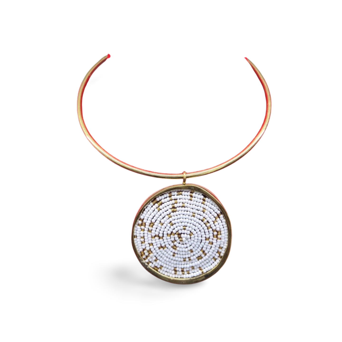 African Beaded-Brass Necklace Collection B