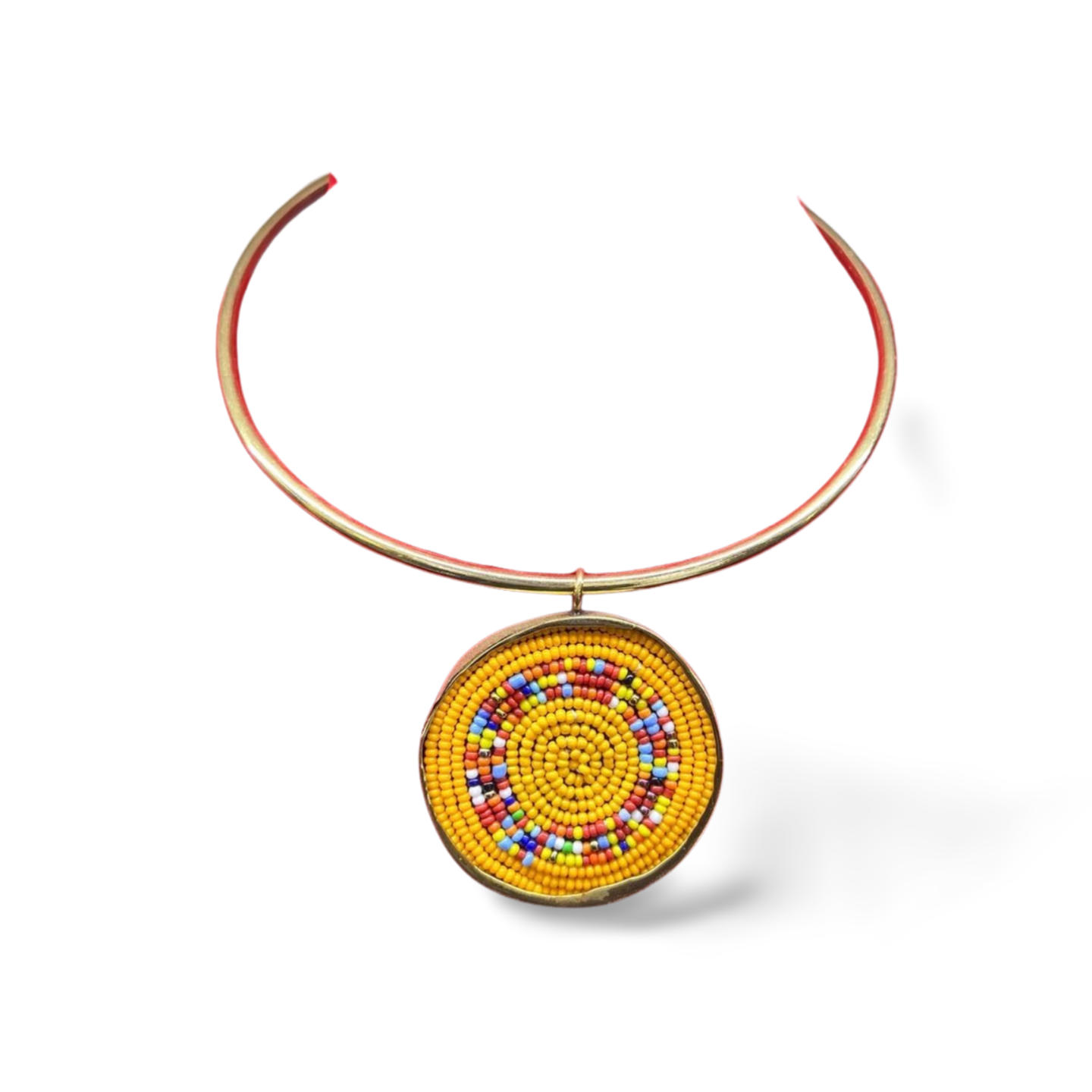 African Beaded-Brass Necklace Collection B