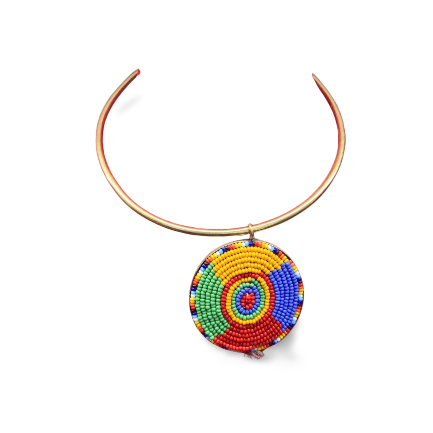 African Beaded-Brass Necklace Collection B