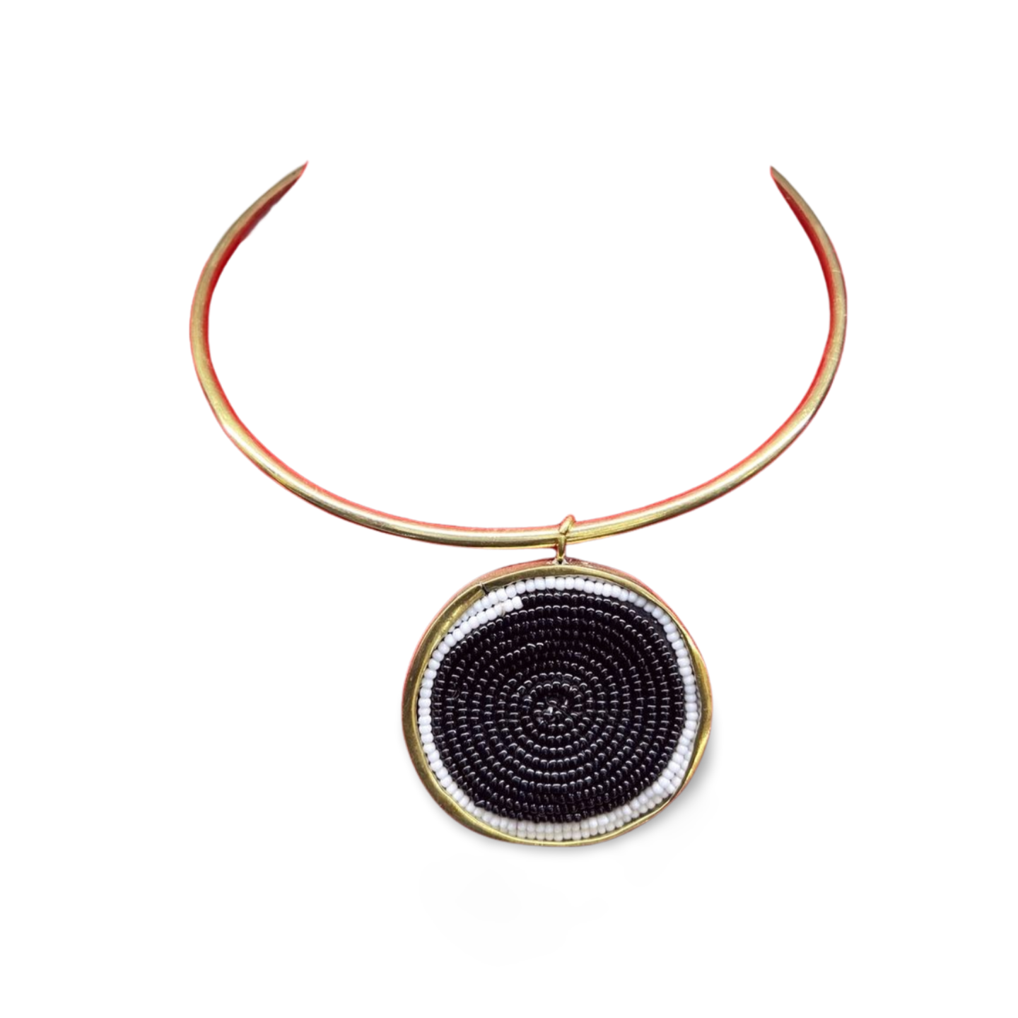 African Beaded-Brass Necklace Collection B