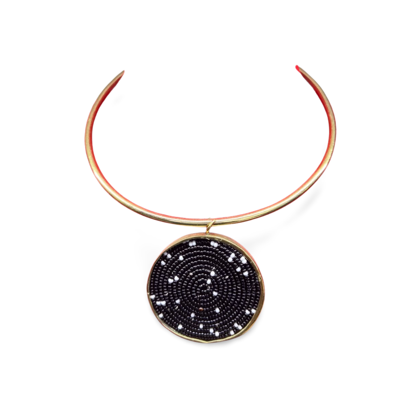 African Beaded-Brass Necklace Collection B