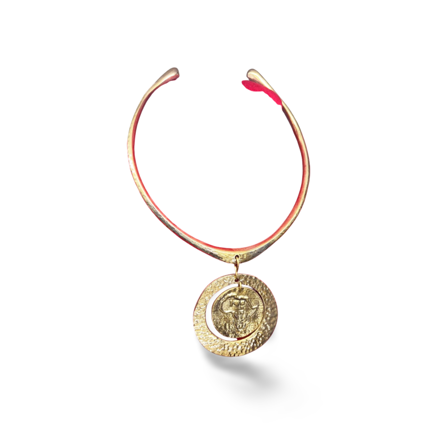 African Brass Necklace Collection A