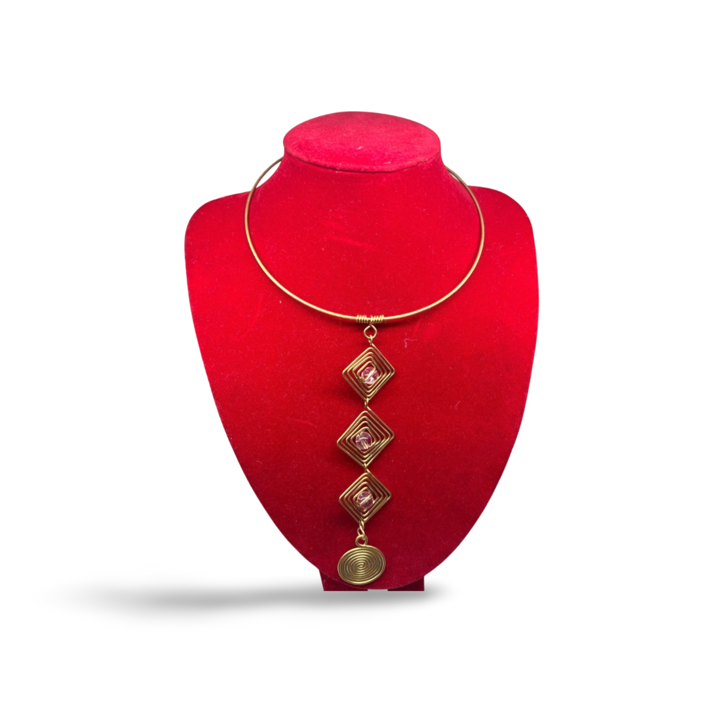 African Brass Necklace Collection A