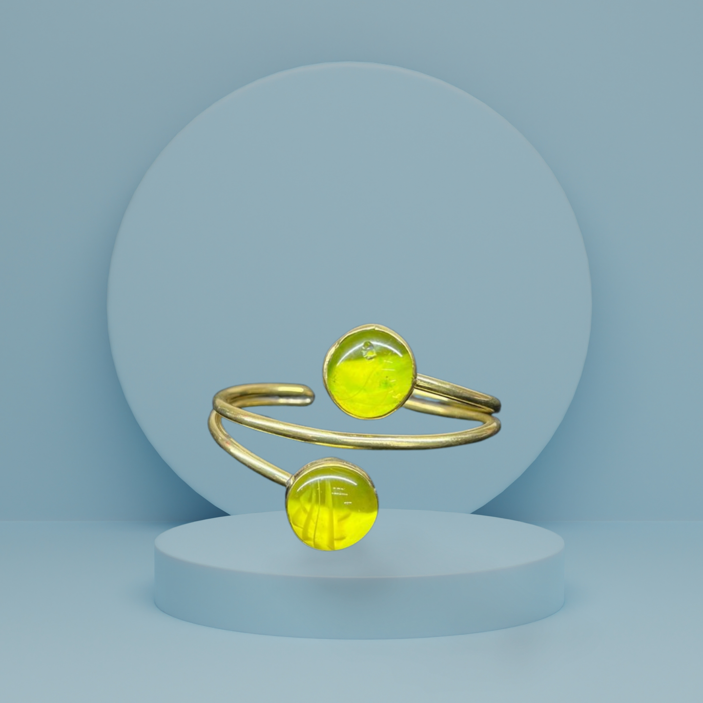 African Handmade Marble brass bracelet Collection B