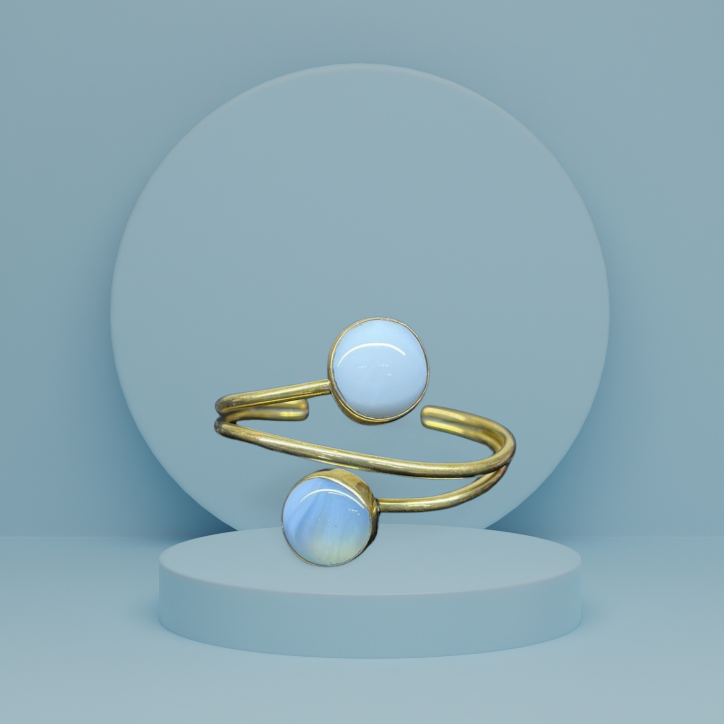 African Handmade Marble brass bracelet Collection B
