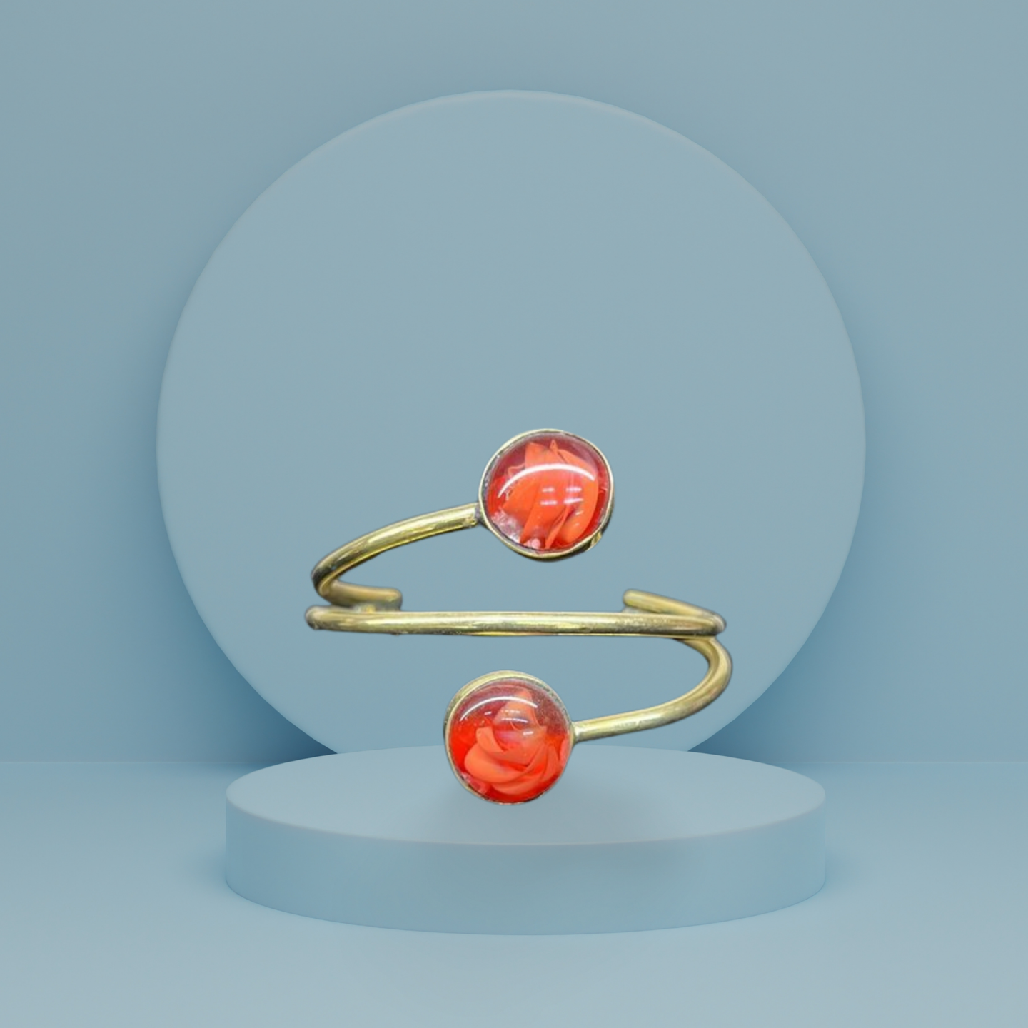 African Handmade Marble brass bracelet Collection B