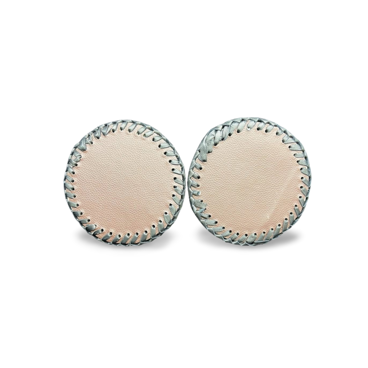 African Handmade Beaded Leather Coasters Pair (Small)