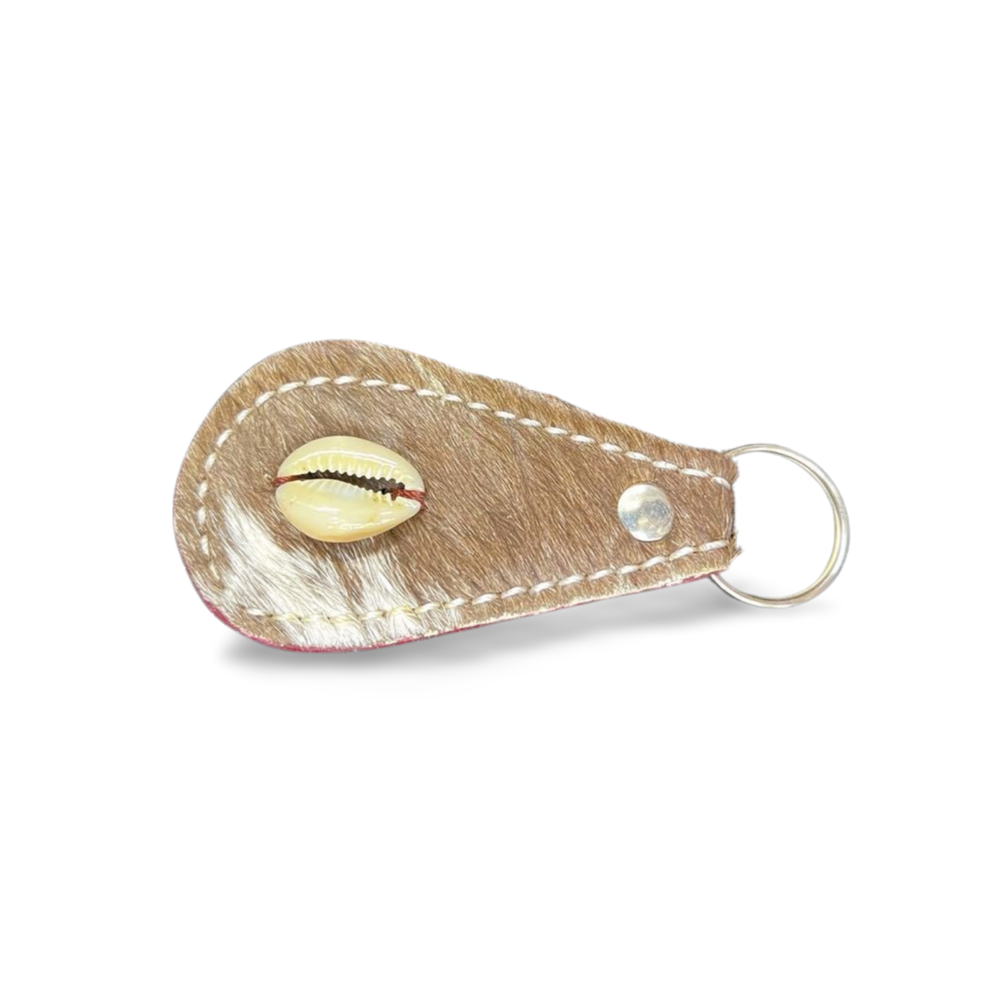 Handmade Leather Keyholders with Cowrie Shell Accents