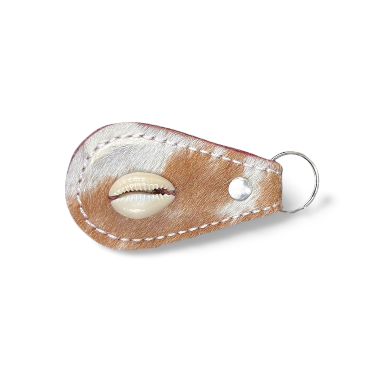 Handmade Leather Keyholders with Cowrie Shell Accents