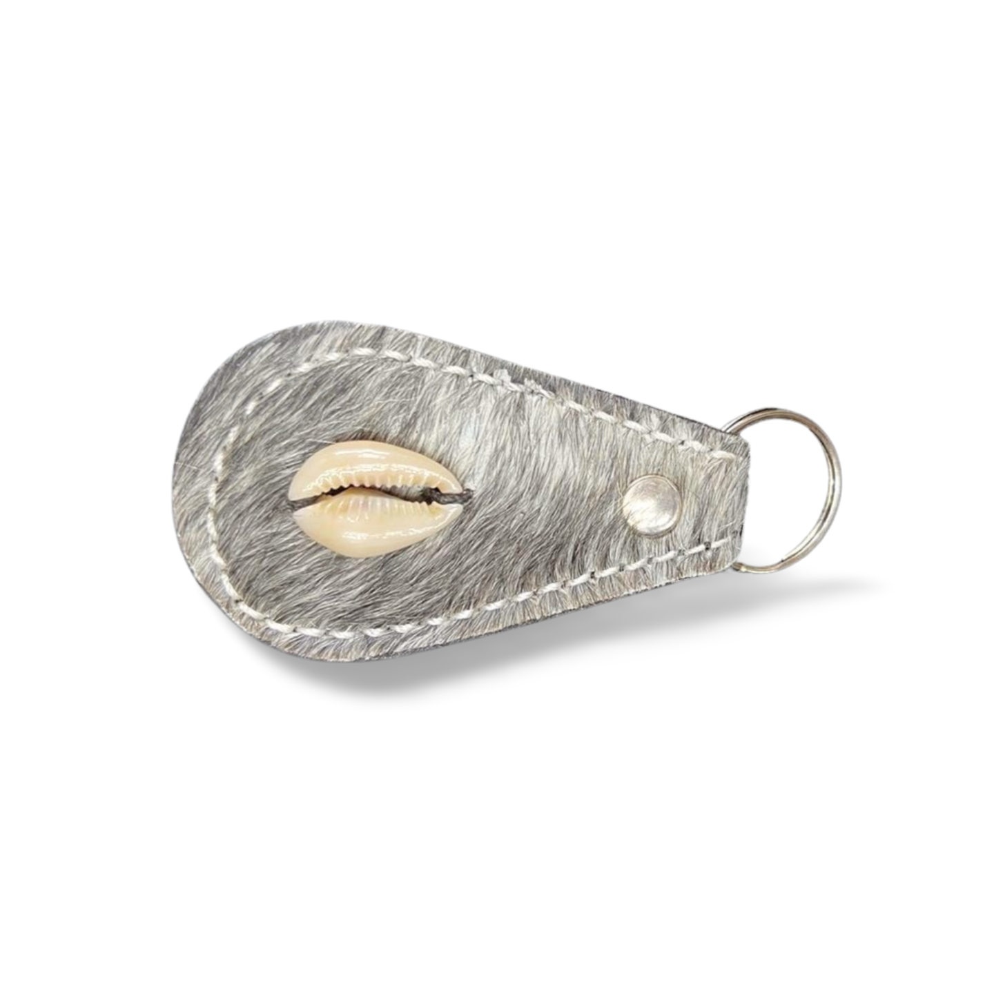 Handmade Leather Keyholders with Cowrie Shell Accents