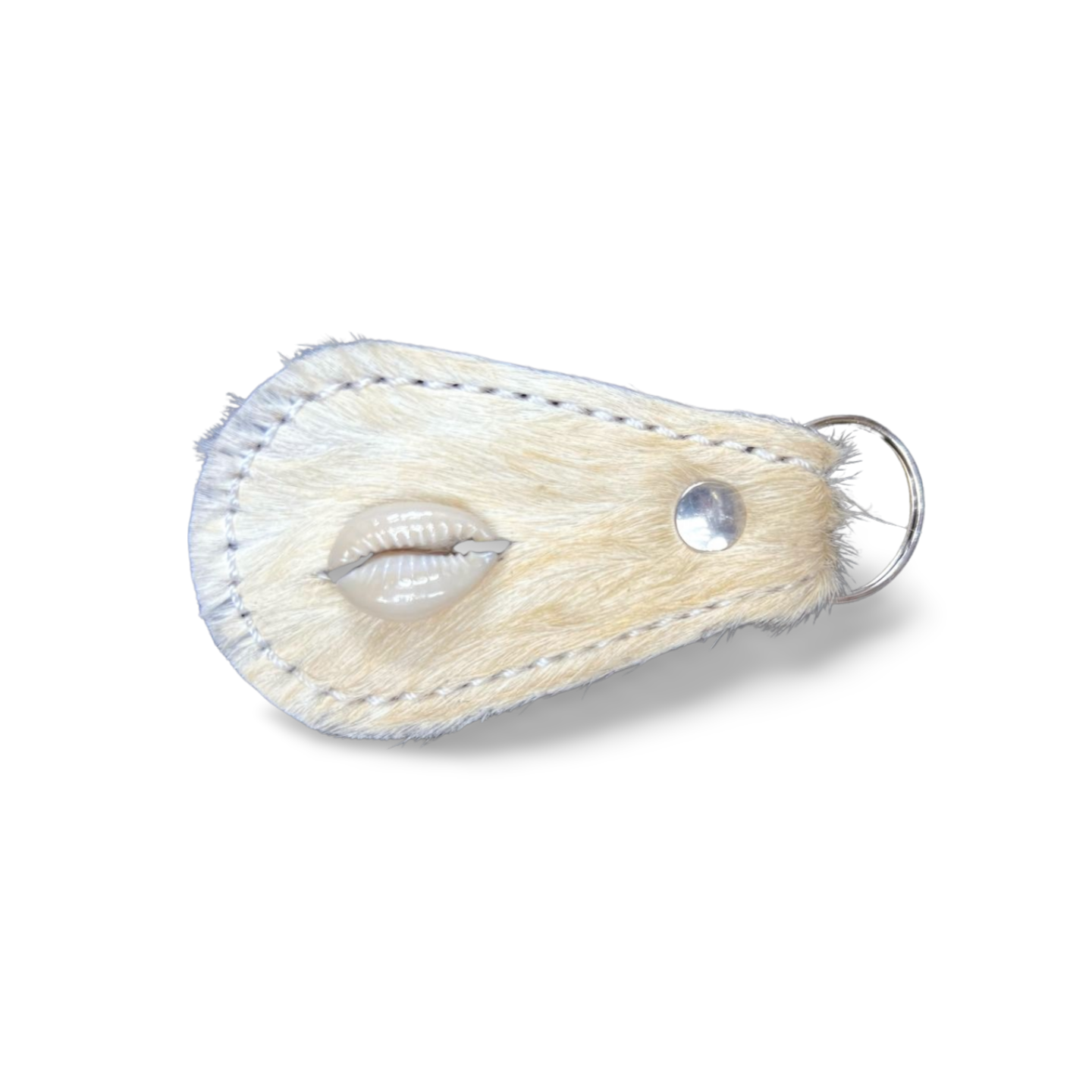 Handmade Leather Keyholders with Cowrie Shell Accents
