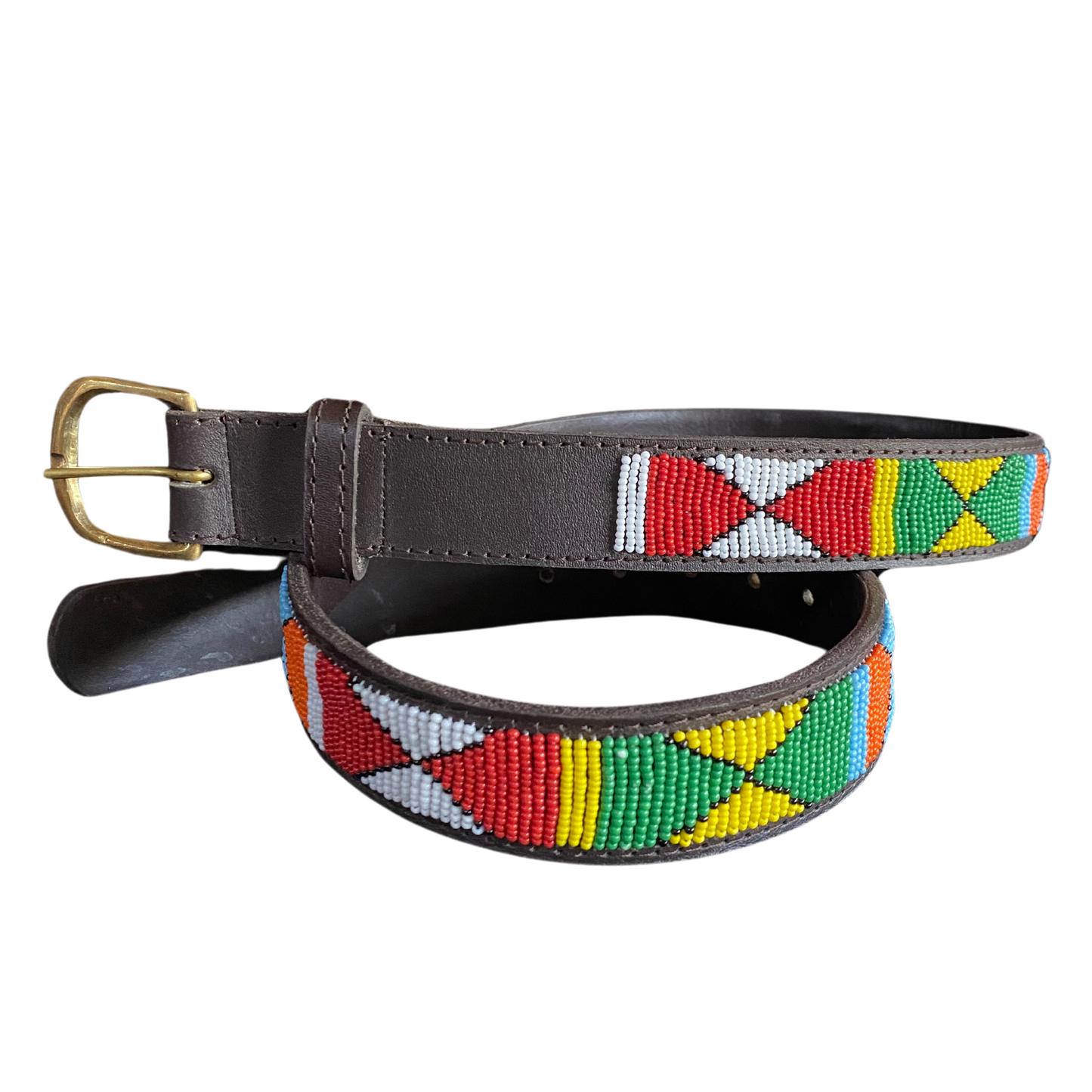 African Beaded Leather Belts