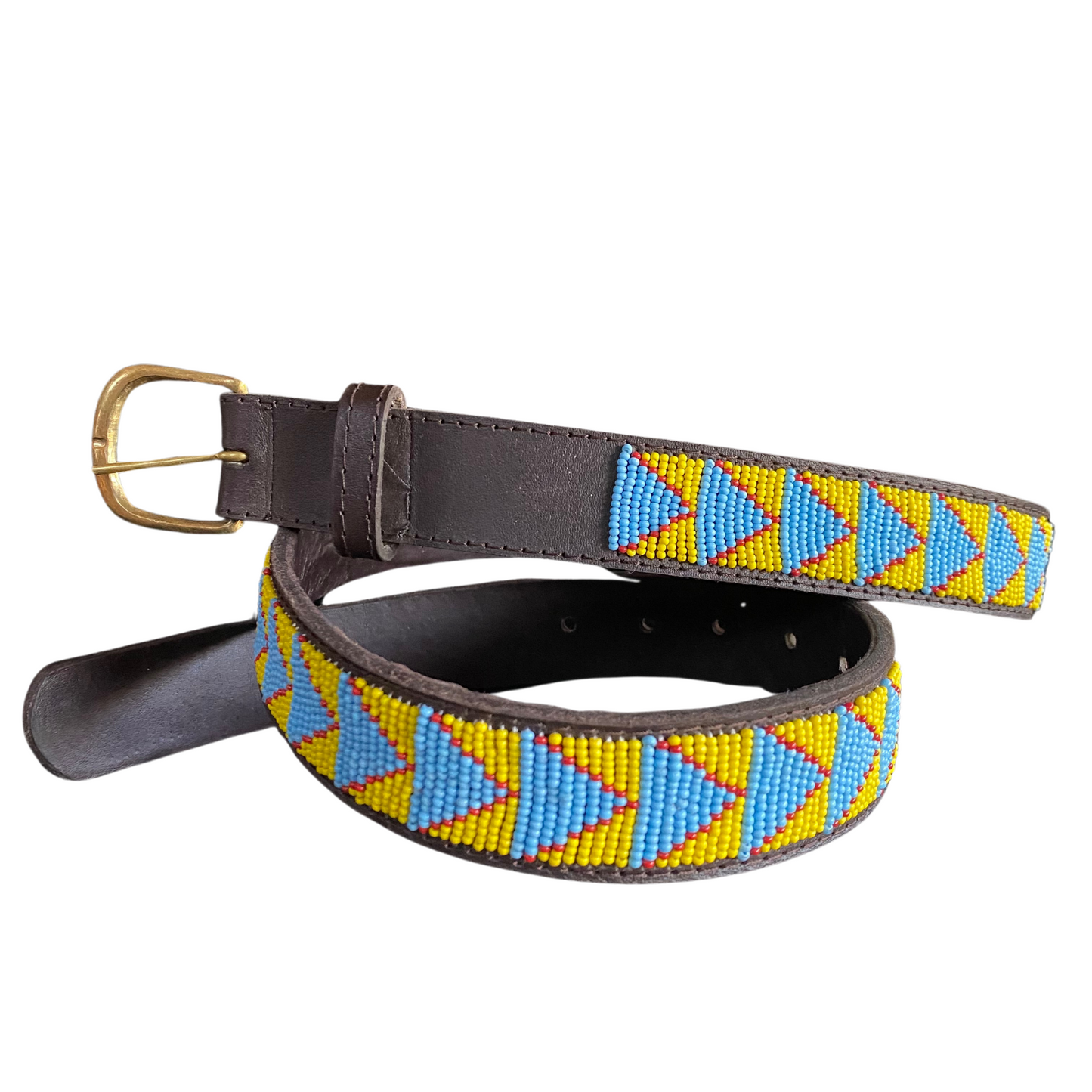 African Beaded Leather Belts