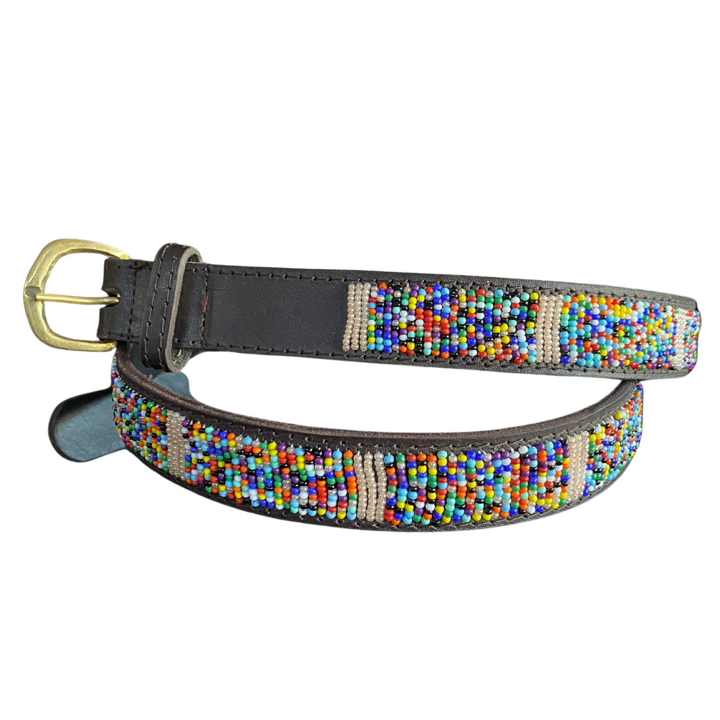 African Beaded Leather Belts