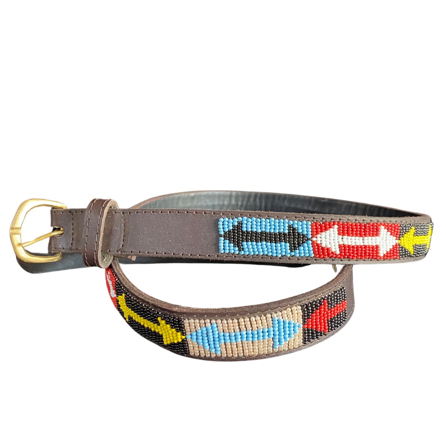 African Beaded Leather Belts