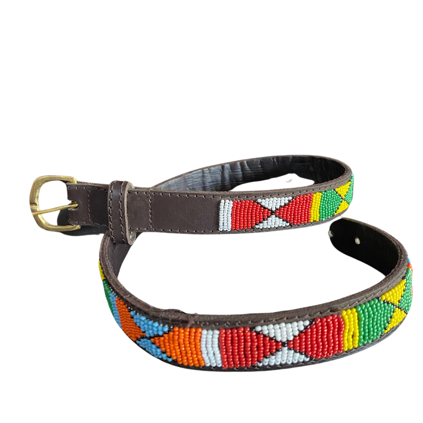 African Beaded Leather Belts