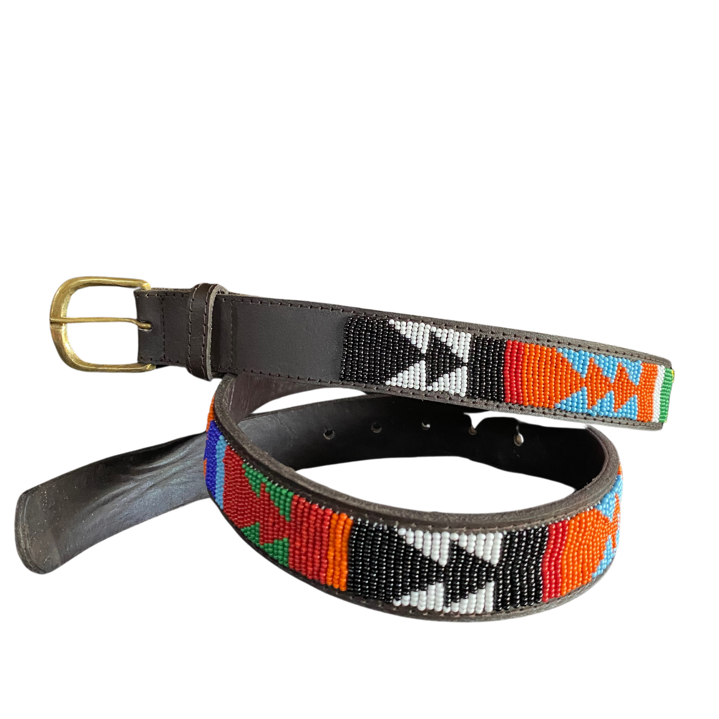 African Beaded Leather Belts