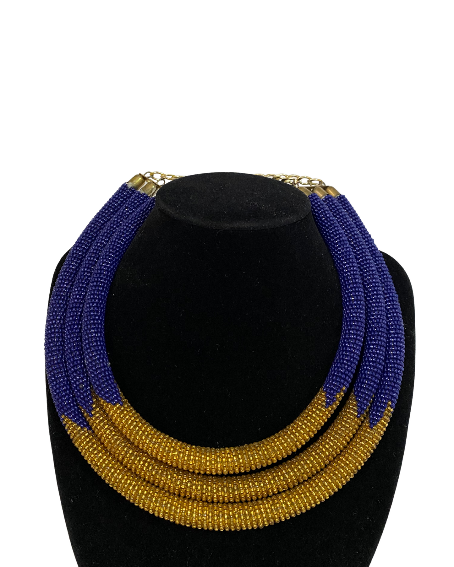 African 3 in 1 Beaded  Necklace