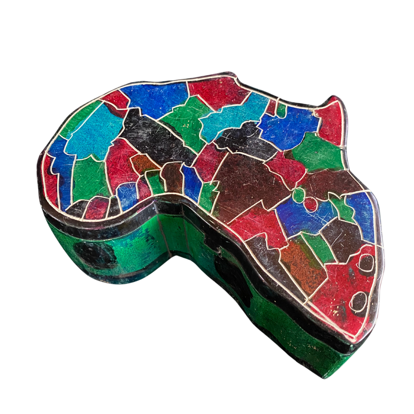 Unique African Shape  Soapstone Storage