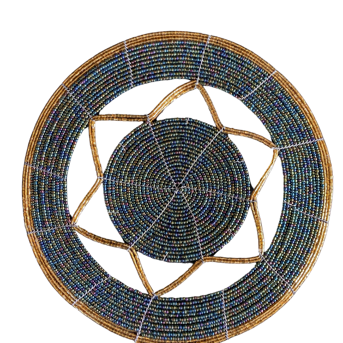 African Beaded Wire Mats