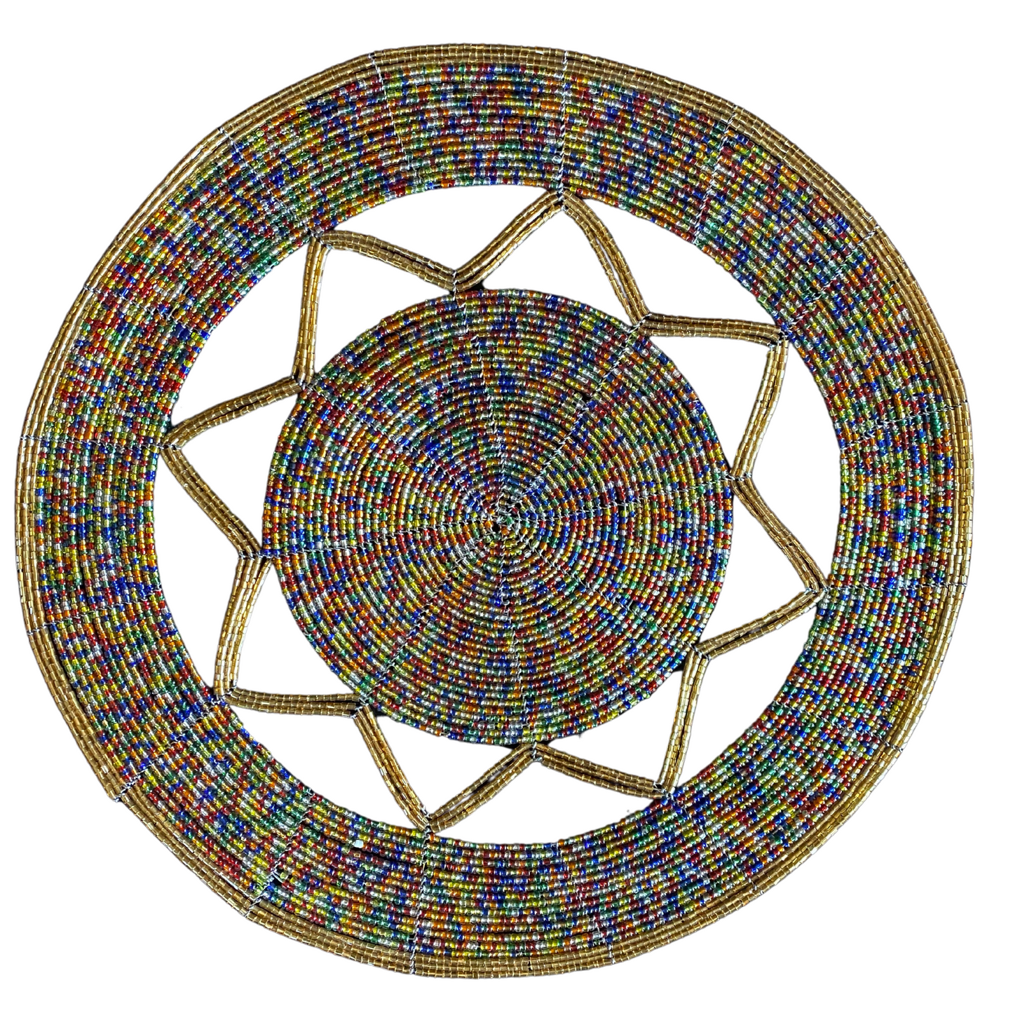 African Beaded Wire Mats