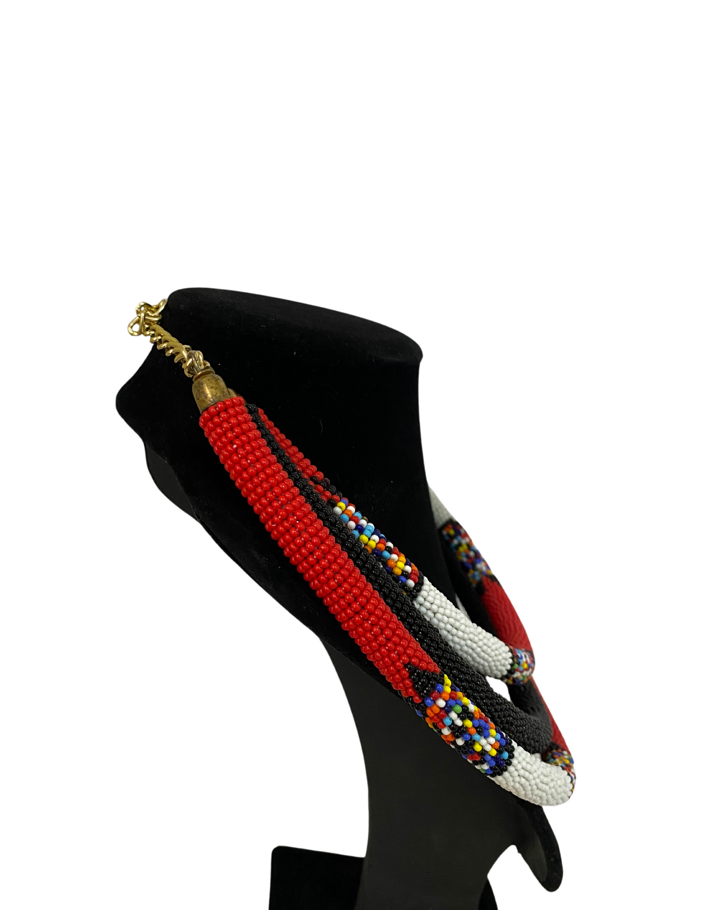 African 3 in 1 Beaded  Necklace