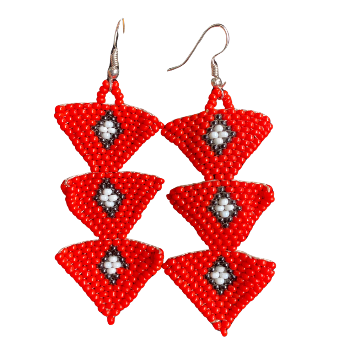 African Beaded Earrings Collection A