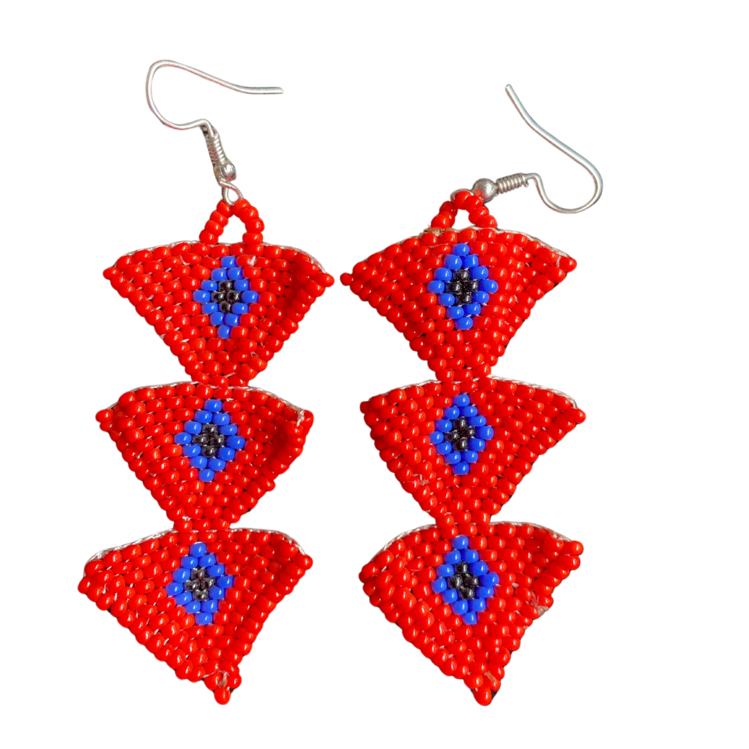 African Beaded Earrings Collection A