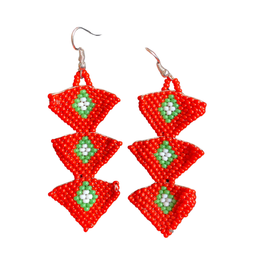 African Beaded Earrings Collection A