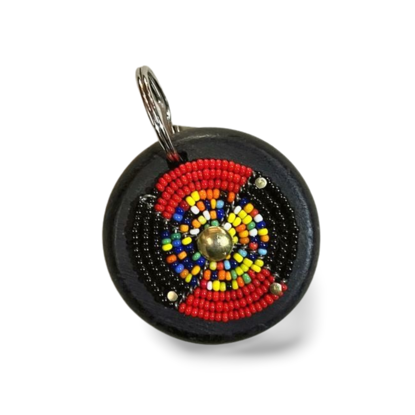 African-themed Wood-beaded Keyholder