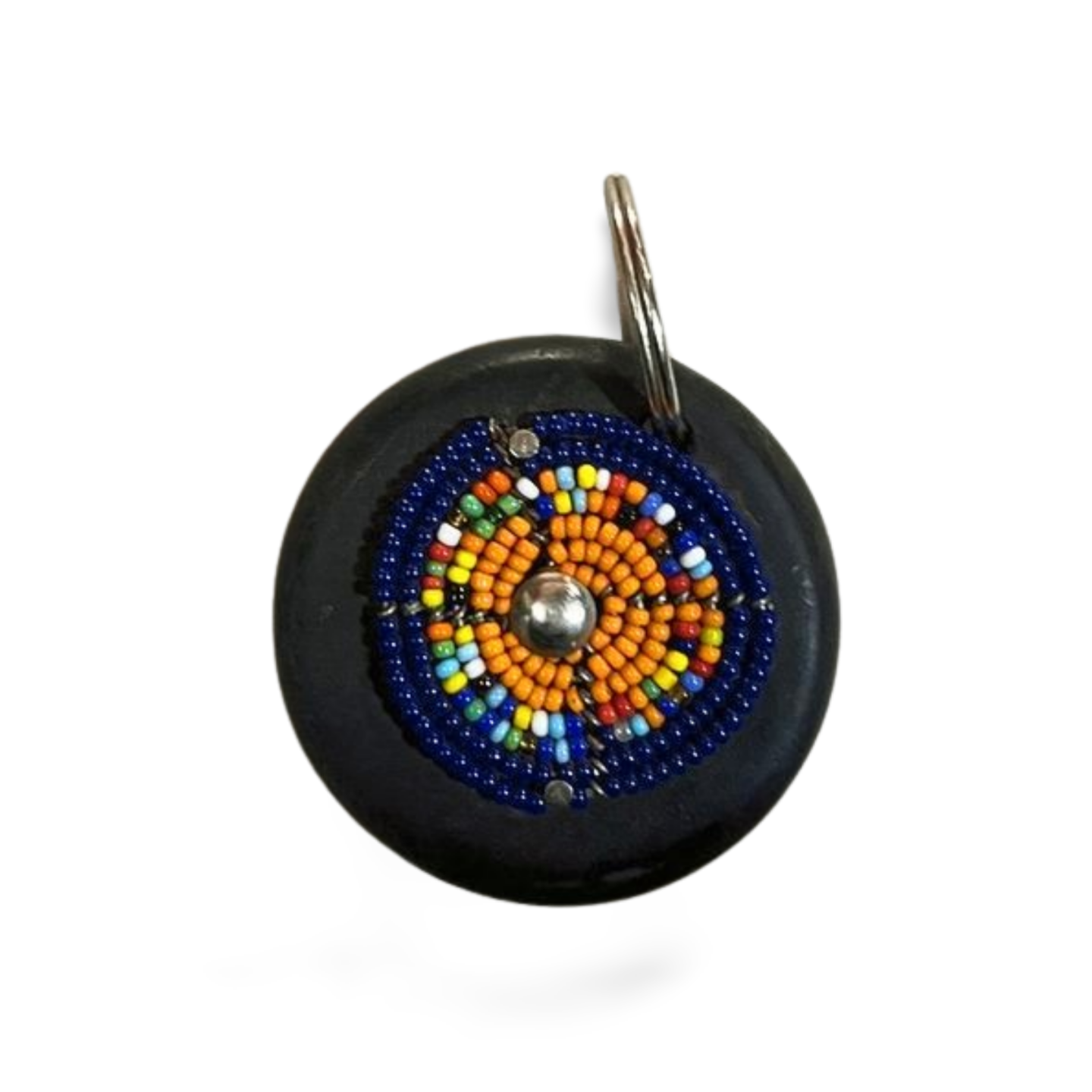 African-themed Wood-beaded Keyholder