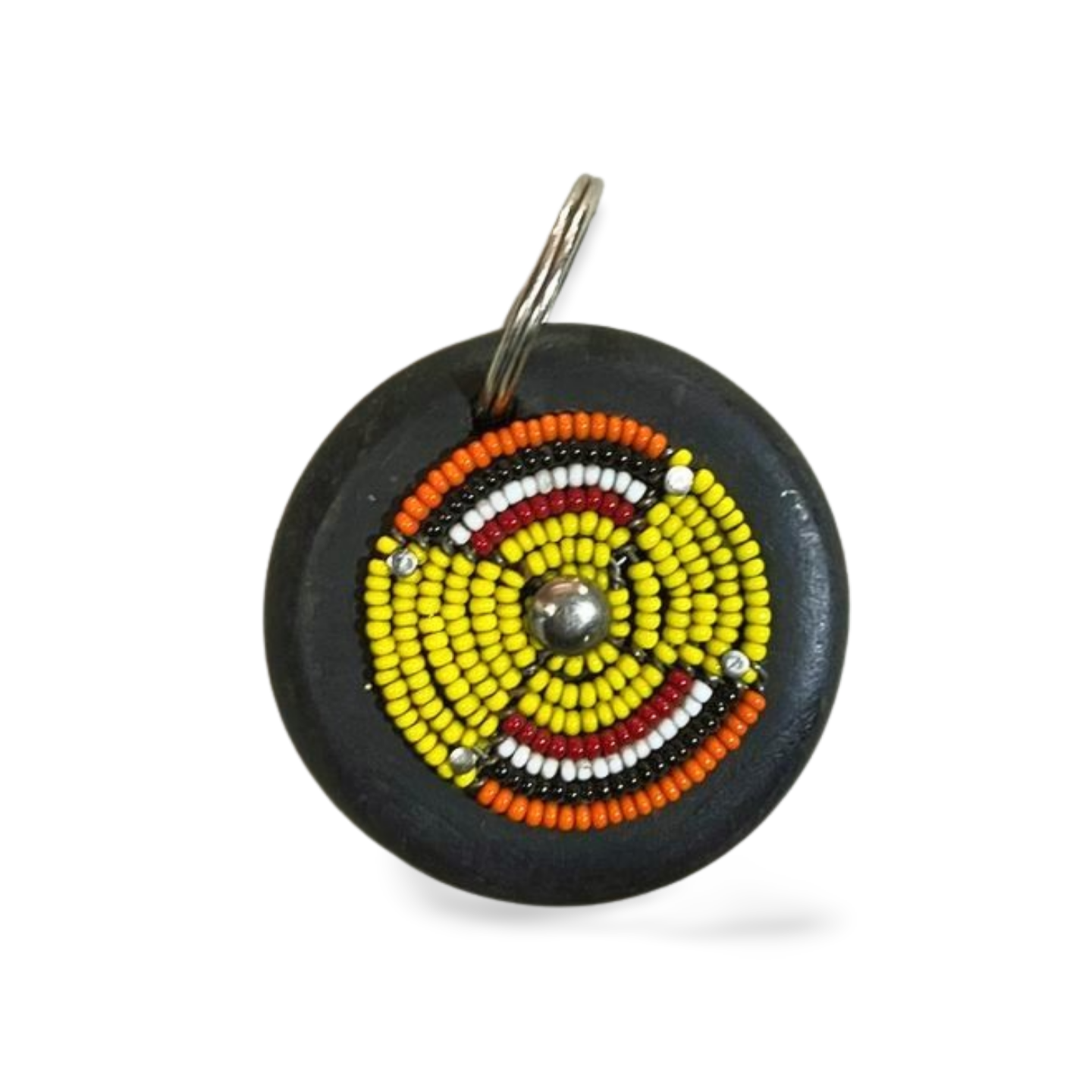 African-themed Wood-beaded Keyholder