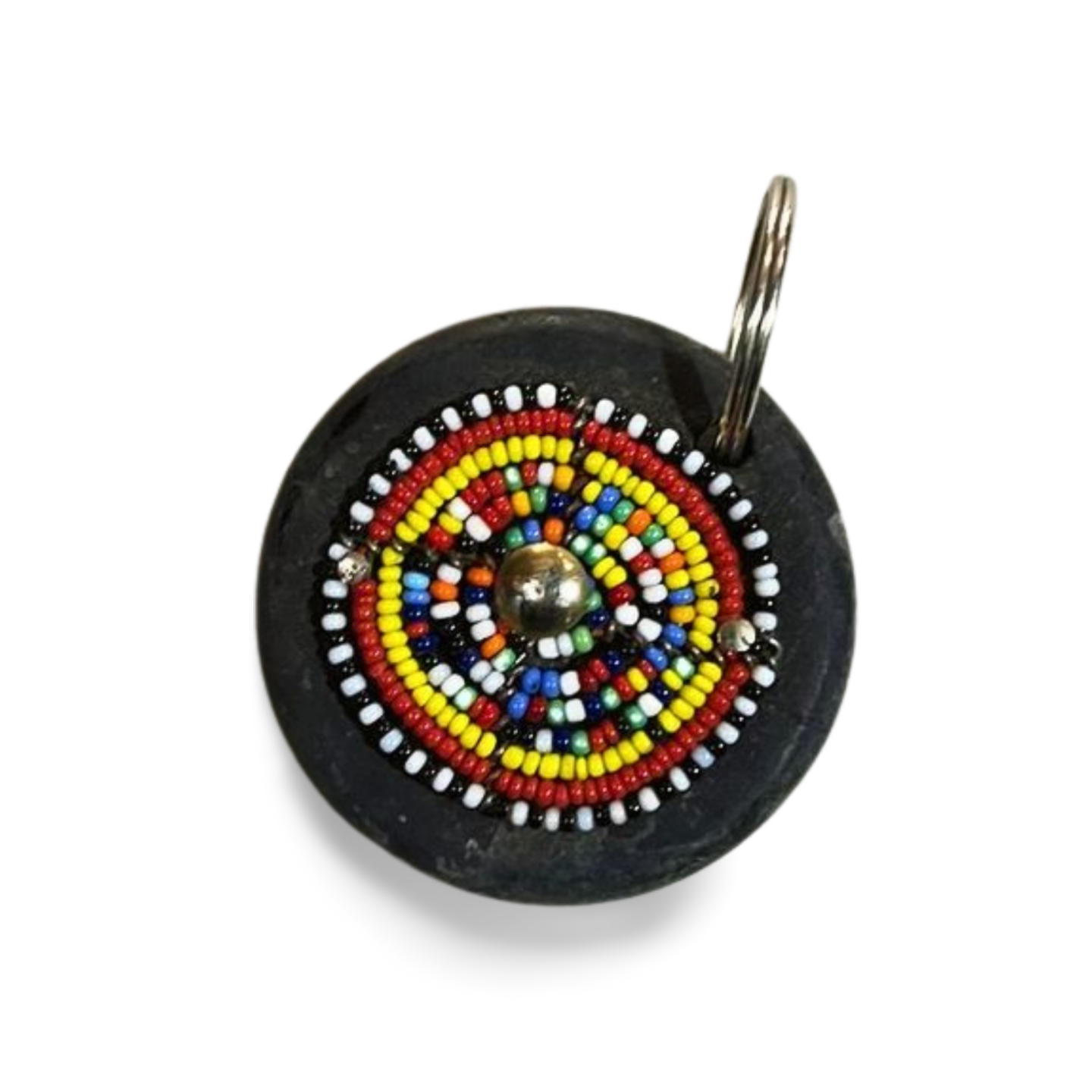 African-themed Wood-beaded Keyholder