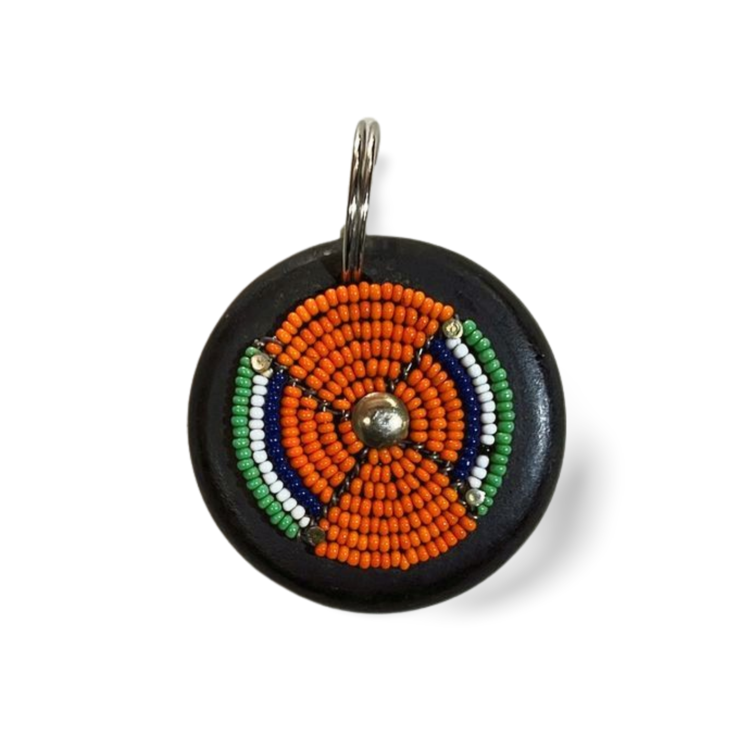 African-themed Wood-beaded Keyholder