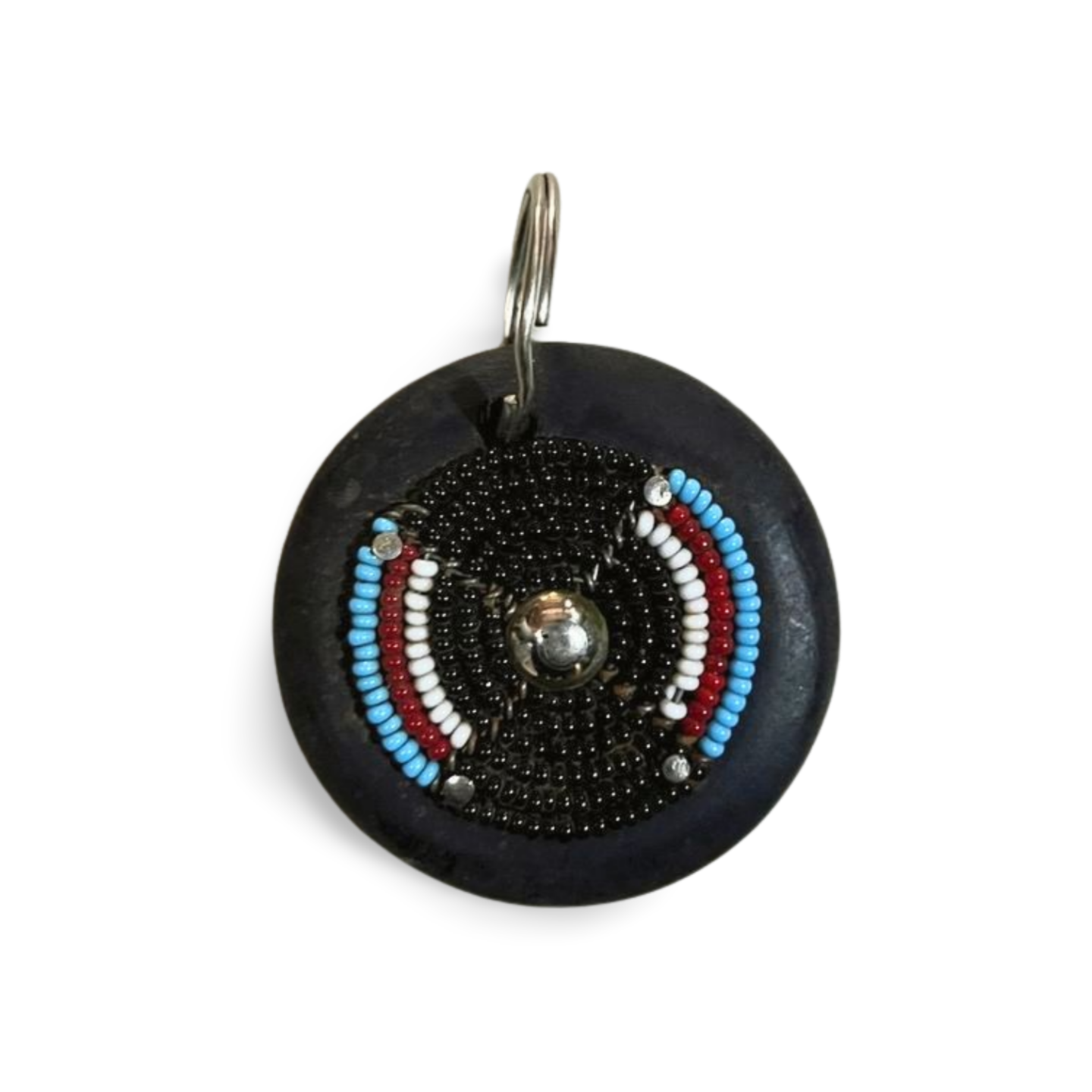 African-themed Wood-beaded Keyholder