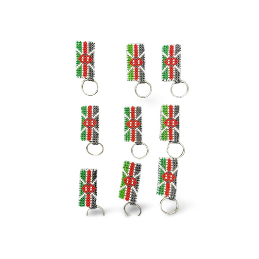 Authentic Handmade Kenyan Flag Beaded Keyholders – Celebrate Culture & Craftsmanship